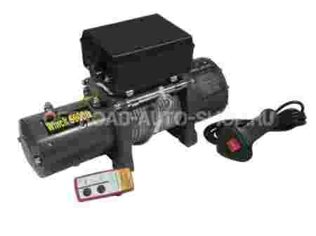 Лебёдка электрическая 12V Electric Winch 6000 lbs 2722 кг (влагозащищенная) 3 контакта