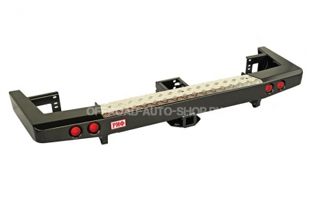 Бампер задний УАЗ Патриот с фаркопом и фонарями лифт 2015+