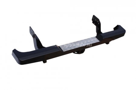 Бампер задний Mitsubishi L200 2005-2015 (кузов 1350 мм) с квадратом под фаркоп