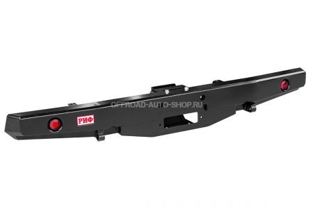 Бампер задний УАЗ Буханка с площадкой под лебёдку и фонарями, лифт 65 мм